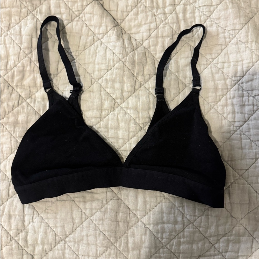Black Triangle Bralette with Adjustable Straps